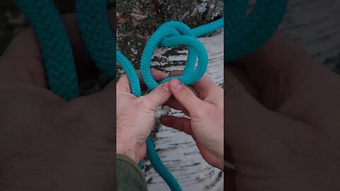 Fastest & Easiest Bowline Knot Around an Object #shortsvideo #shorts