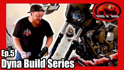 Harley Dyna Build Series Ep.5 - Fork Boots & Tire Lettering