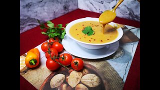 This soup will warm you up.| How to make lentils and vegetables winter soup