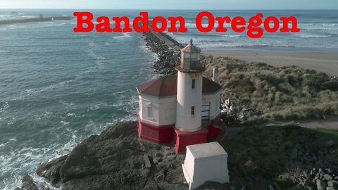 Oregon Coast DJI Mavic Air 2 Drone Ocean and cliffs