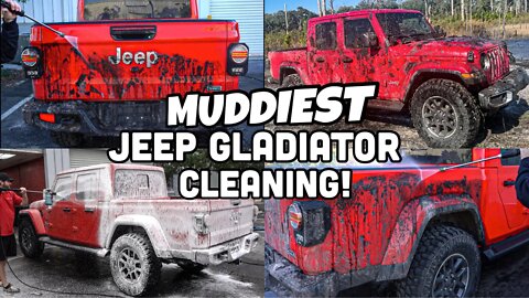 Deep Cleaning The MUDDIEST Jeep Gladiator Ever | Insane Satisfying Disaster Detailing Transformation