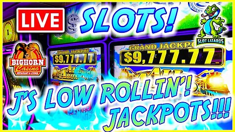🔴 LIVE SLOTS AT JACKPOT CITY!!! J'S LOW ROLLIN' WEDNESDAY! EPISODE 40! BIGHORN CASINO