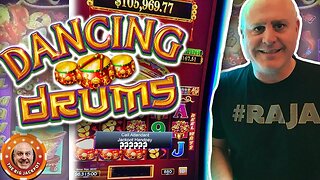 🥁 My BIGGEST EVER Bonus Jackpot On… 💃 Dancing Drums!!! | Raja Slots