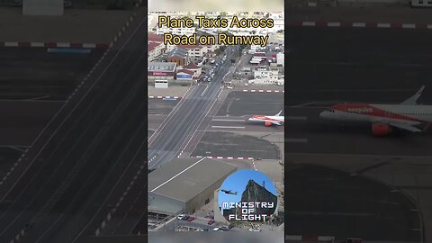 Road on Runway; Cars Wait to Cross #shorts
