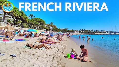 Beach Walk Saint Tropez - Cannes 4K 💛 Full Walking Tour September French Riviera 2023🧡