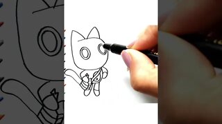 How to draw and paint Pandy and CatRat from Gabby's Dollhouse #shorts
