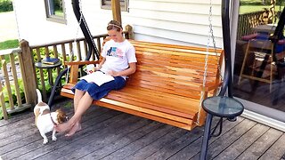 How To Make A Porch Swing Ergonomic, $120 and Comfortable!