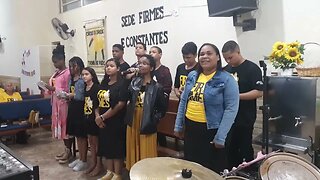 GRUPO DE ADOLESCENTES DA OBPC CARAVELAS CANTANDO EU SOU MISTÉRIO