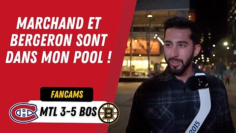 MARCHAND ET BERGERON SONT DANS MON POOL! | MTL 3-5 BOS | MATCH REVIEW