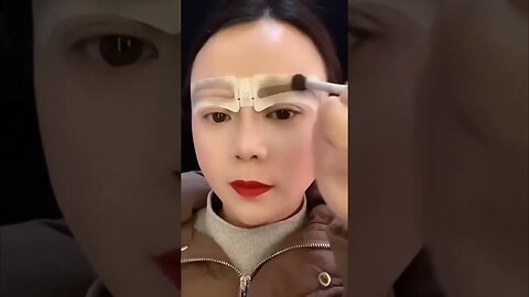 Pretty Chinese Girl Adds Perfect Eyebrows