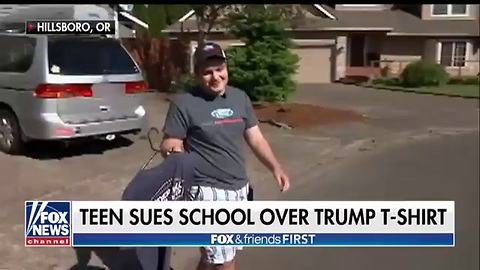 Student Sues School for Banning His Trump Border Wall Shirt