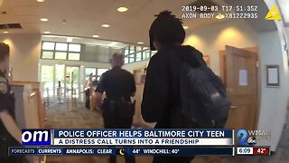 Police officer helps Baltimore City teen
