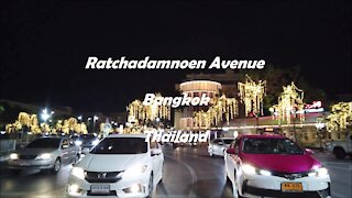 Ratchadamnoen Klang Road in Bangkok, Thailand