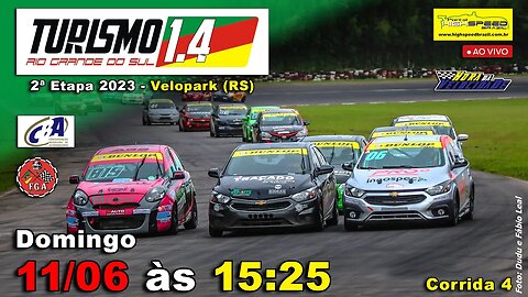 TURISMO 1.4 RS | Corrida 4 | 2ª Etapa 2023 - Velopark (RS) | Ao Vivo