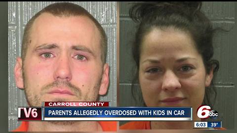 Parents arrested after overdosing in the middle of the road with three children in the backseat