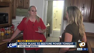 SDG&E to restore power Friday night