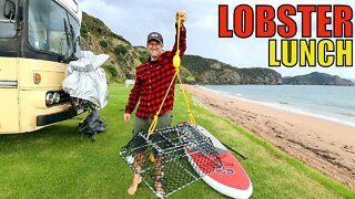 OCEANFRONT RV LIVING & LOBSTER FISHING | Bus Life NZ Family Vlog | Ep. 125