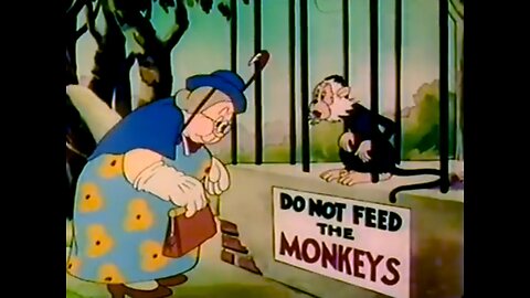 Do not feed monkey cartoon 1939