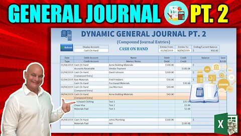 Learn How To Create Compound Journal Entries In Excel Today [General Journal Pt. 2]