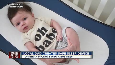 Seminole man invents Crescent Womb to keep infants safe while they sleep
