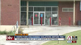 Violations found at Dirty Don’s before fire