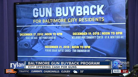 2018 Baltimore Police gun buyback program
