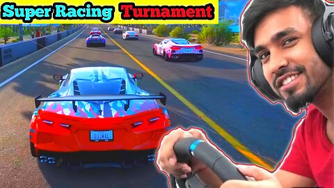 PLAYING RACING TURNAMENT ON REAL STEERING WHEEL 🔥||GAMEPLAY BY-TECHNO GAMERZ