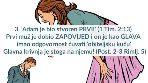 ZA MUŠKARCE 3. 'Adam je bio stvoren PRVI!' (1 Tim. 213) - Prvi muž je dobio ZAPOVIJED