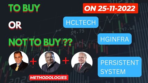 Stocks to buy on 25-11-2022 | #hcltech #persistent #hginfra | Complete Stock Analysis