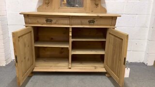 Decorative Antique Pine Dresser With Mirror Top (V2008D) @Pinefinders Old Pine Furniture Warehouse