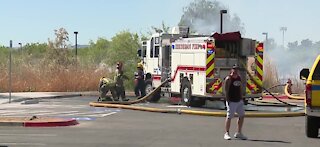 Clark County Fire Department responds to fire at Sunset Park