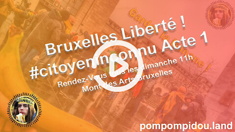 Bruxelles Liberté ! #citoyeninconnu Acte 1