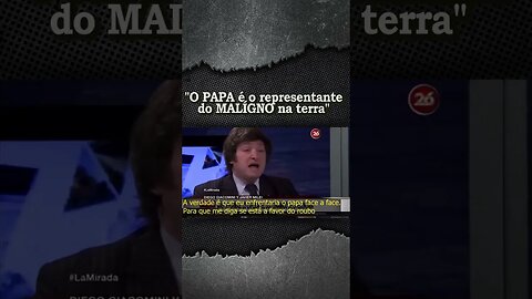 Javier Milie diz que vai encarar o Papa - o Sr. é a favor do roubo?