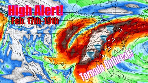 High Alert! Monster Storm Bringing Potential Tornado Outbreak & Foot Of Snow! - The WeatherMan Plus