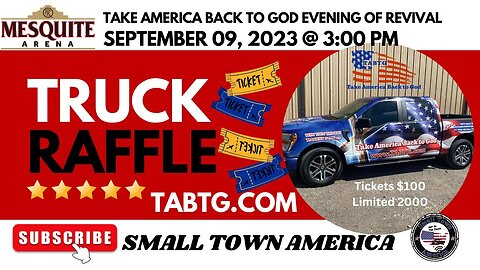 Truck Raffle Enter To Win A Truck Take America Back To God Revival Cowboy Church of Corsicana TX
