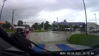 Near head-on collision with Firetruck