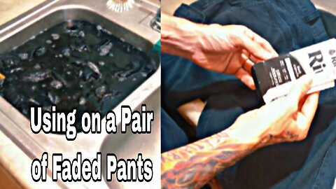 Using Rit Dye Powder Black Single Packet on a Faded Pair of Pants