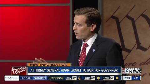 Attorney General Adam Laxalt announces run for governor