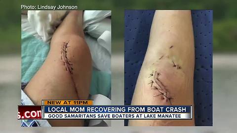 Mother credits family of Good Samaritans after boat accident