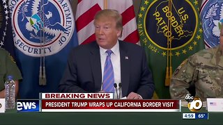 President Trump visits California border