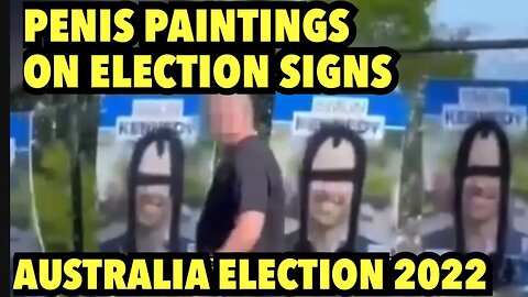 Painting rude images on election signs in broad daylight