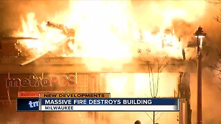 Witnesses awestruck after massive three-story structure fire