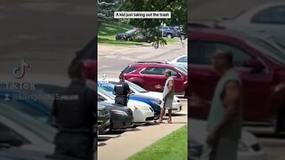 Kid Get Harassed By Police Officer For “Matching The Description” While Taking Out The Trash!