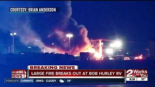RVs catch fire at Tulsa dealership