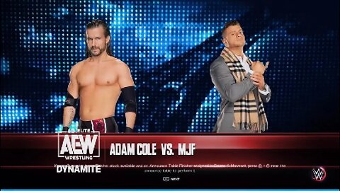 AEW Dynamite Adam Cole vs MJF