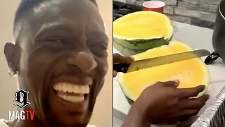 "Don't Play Wit Me" Boosie Surprises The Homies Wit A Yellow Watermelon! 🍉