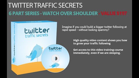Twitter Traffic Secrets ✔️ 100% Free Course ✔️ (Video 7/7: Sales Video)