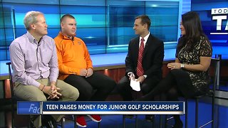 Teen raises money for junior golf scholarships