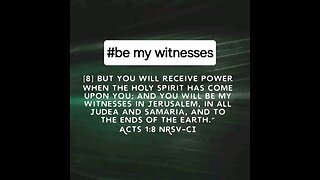 be my witnesses