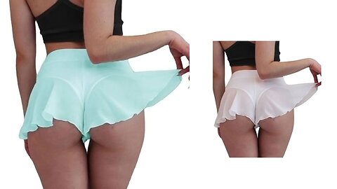 High Waist Women's Shorts Ruffle Sexy Thong Boyshorts Lingerie Panties